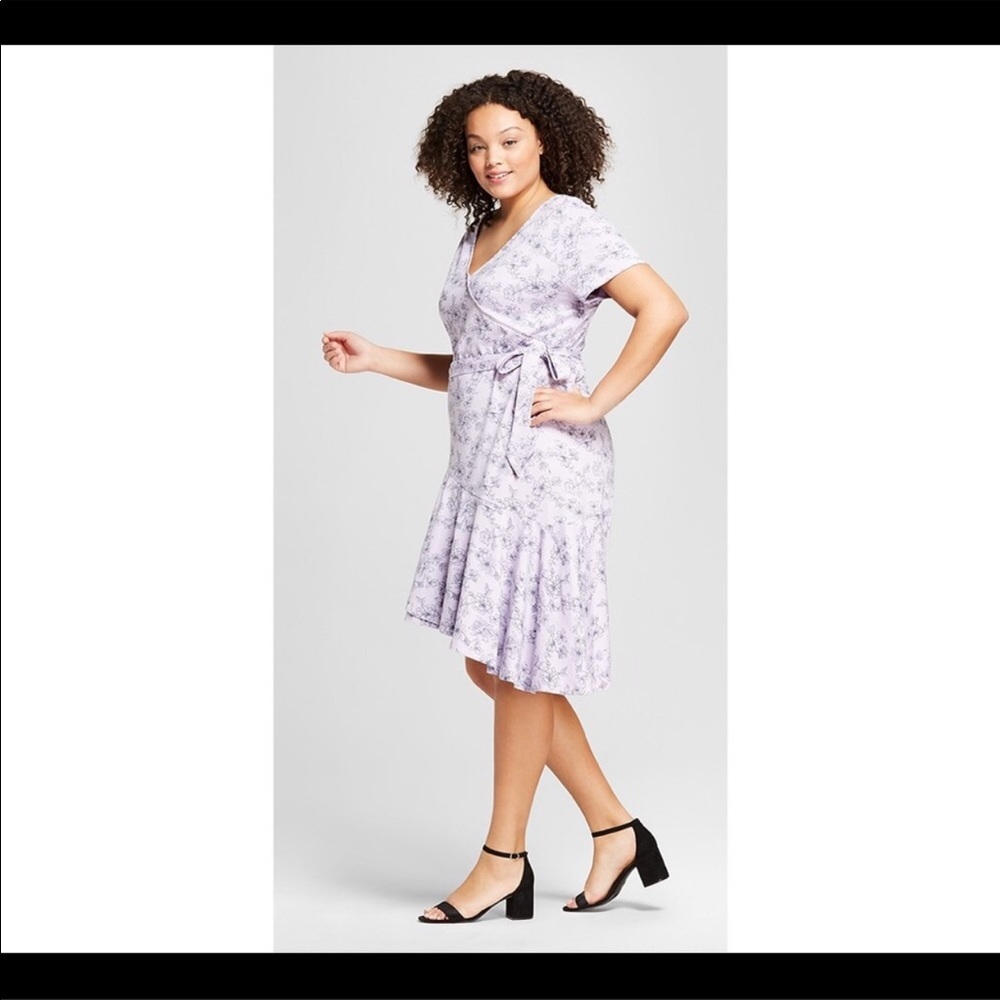 purple lavender floral dress
